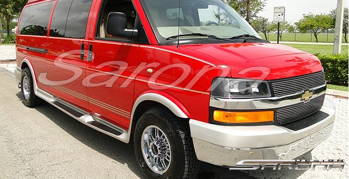 Custom GMC Savana Van  Long Wheel Base Running Boards (2003 - 2024) - $1590.00 (Part #GM-004-SB)